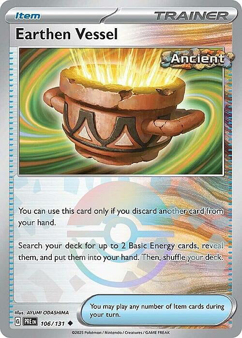 Prismatic Evolutions Earthen Vessel #106/131 Pokéball